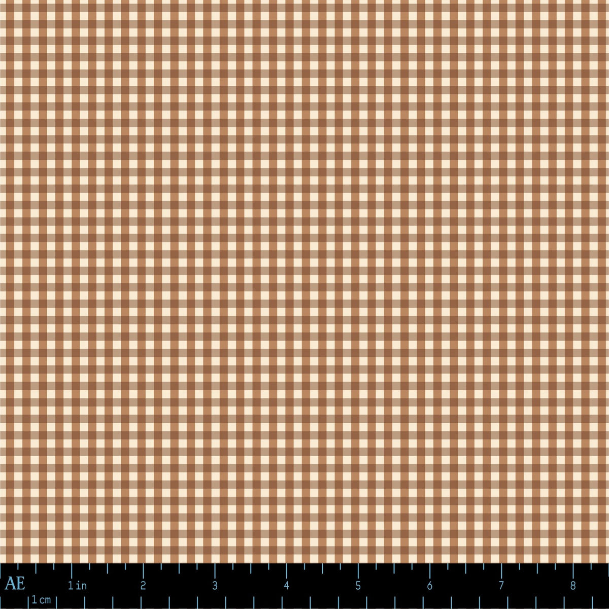 Mercerie Gingham in Biscuit & Cocoa