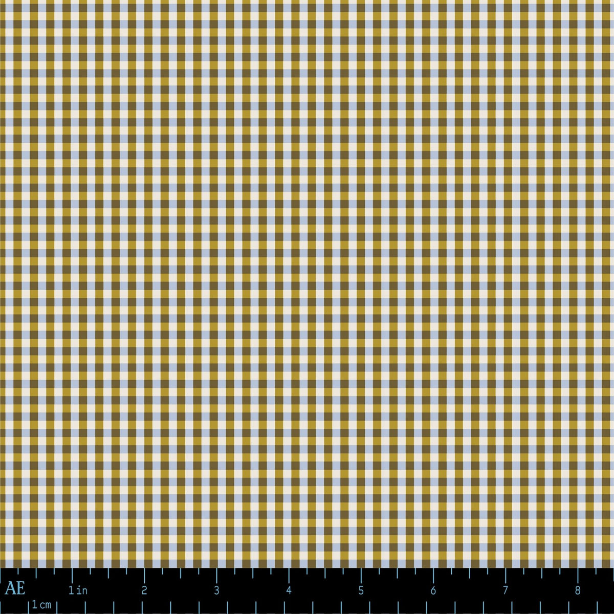 Mercerie Gingham in Olive Mustard