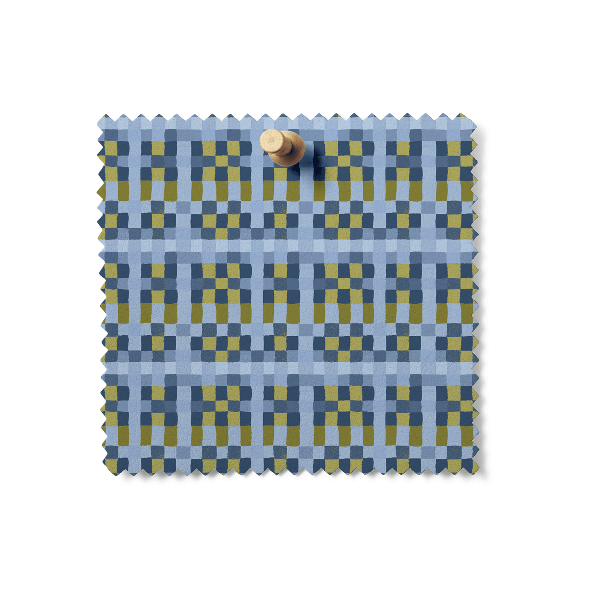 Patchwork Check in Delft Olive