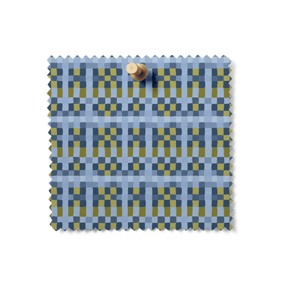 Patchwork Check in Delft Olive