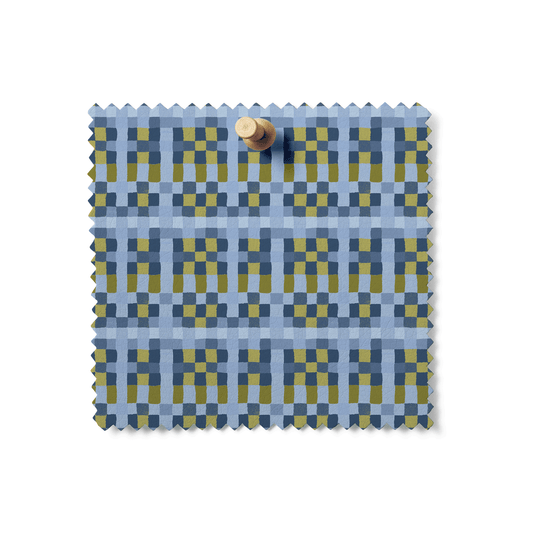 Patchwork Check in Delft Olive