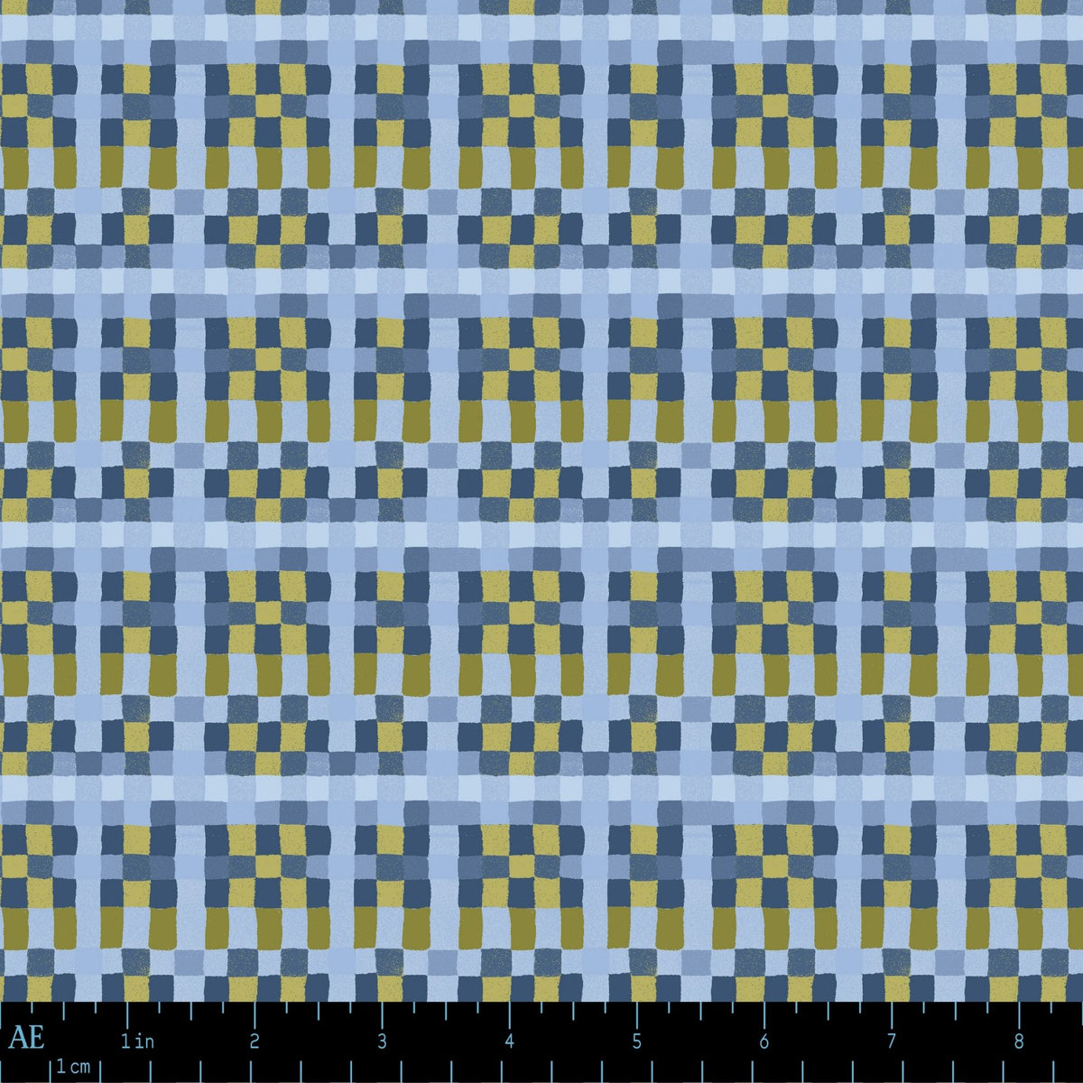 Patchwork Check in Delft Olive