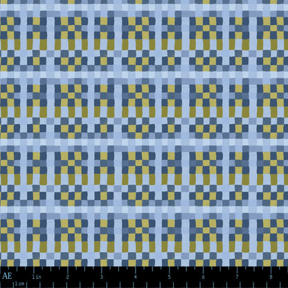 Patchwork Check in Delft Olive