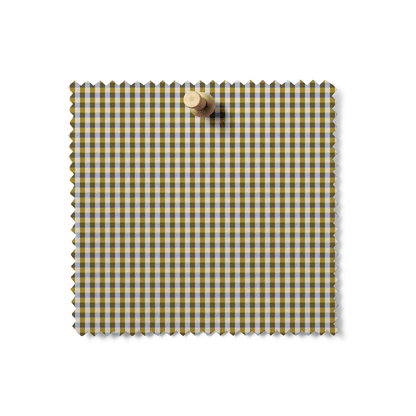 Mercerie Gingham in Olive Mustard