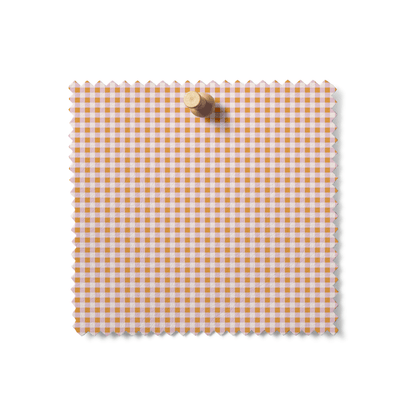Mercerie Gingham in Peach Cream