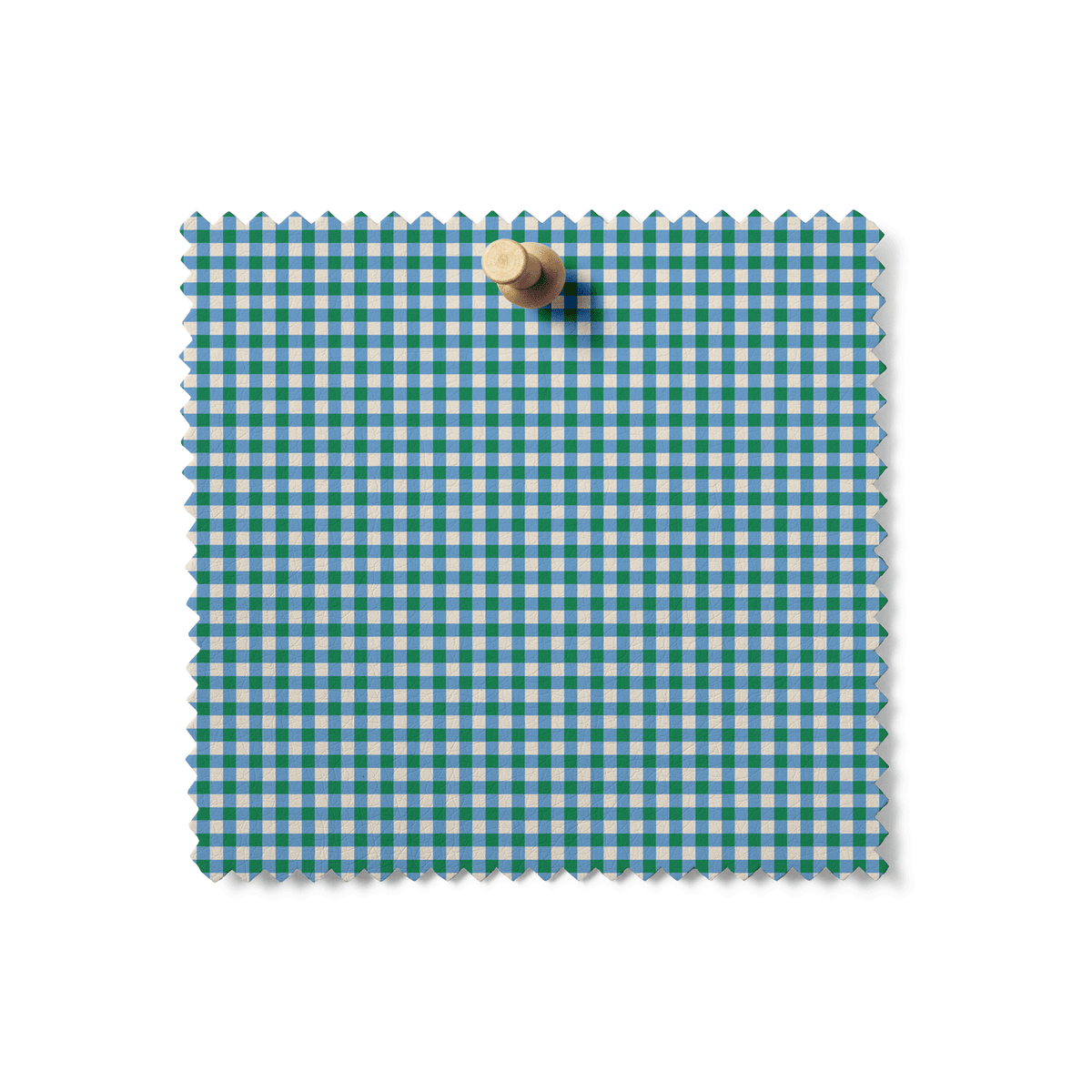 Mercerie Gingham in Teal Soda