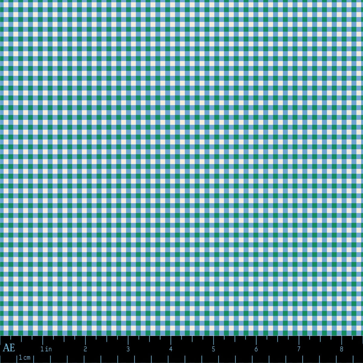 Mercerie Gingham in Teal Soda