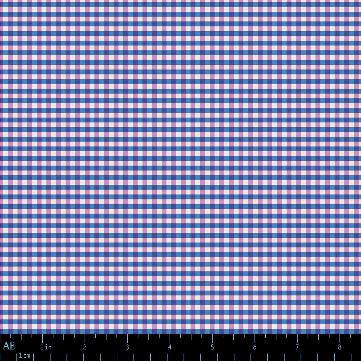 Mercerie Gingham in Violet Milk